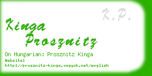 kinga prosznitz business card